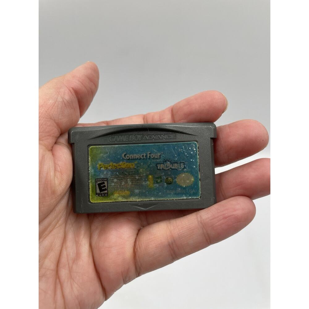 Connect Four/Perfection/Trouble (Nintendo Game Boy Advance, 2005) GBA Cartridge